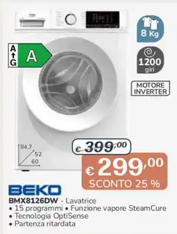 Al Pentolone Beko BMX8126DW - Lavatrice offerta