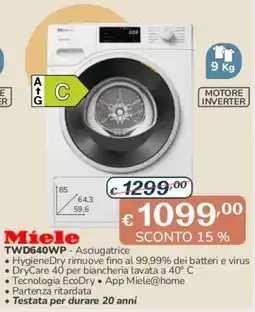 Al Pentolone Miele TWD640WP - Asciugatrice offerta