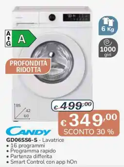 Al Pentolone Candy GD06SS6-S - Lavatrice offerta