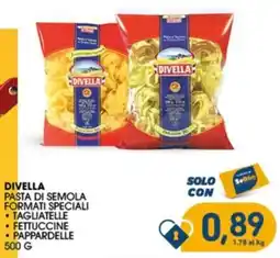 SeBón Supermercati Divella pasta di semola formati speciali offerta
