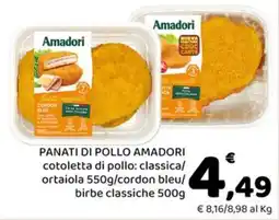 Conad Margherita Panati di pollo Amadori offerta