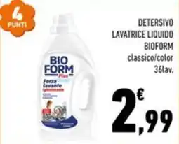 Conad Margherita Detersivo lavatrice liquido Bioform classic offerta