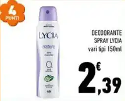 Conad Margherita Deodorante spray Lycia nature offerta