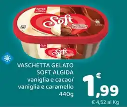 Conad Margherita Vaschetta gelato soft Algida offerta