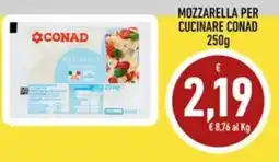 Conad Margherita Mozzarella per cucinare Conad offerta