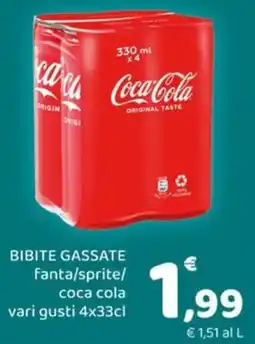 Conad Margherita Bibite gassate coca cola offerta