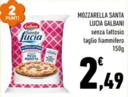 Conad Margherita Mozzarella Santa Lucia Galbani senza lattosio offerta