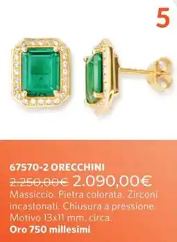Cristian Lay Orecchini Oro 750 millesimi offerta