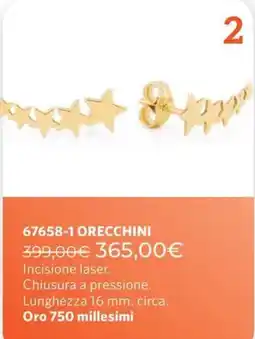 Cristian Lay Orecchini Oro 750 millesimi offerta