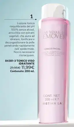 Cristian Lay Tonico viso idratante offerta