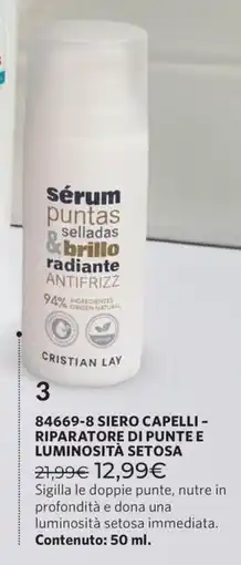 Cristian Lay Siero capelli riparatore di punte e luminosità setosa offerta