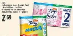 Rossotono Carrefour Foxy Carta igienica Mega/ Seta offerta