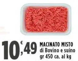 Rossotono Carrefour Macinato misto di bovino e suino offerta