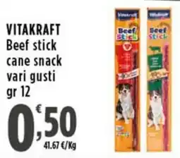 Rossotono Carrefour Vitakraft Beef Seef cane snack offerta