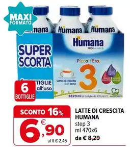 Iperal Latte di crescita Humana step 3 offerta