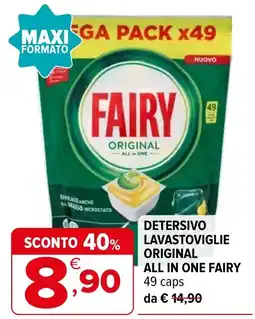 Iperal Detersivo lavastoviglie original all in one fairy offerta