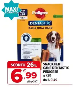Iperal Snack per cane Dentastix Pedigree offerta
