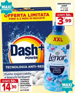 Iperal Detersivo lavatrice in polvere Dash Power offerta