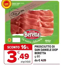 Iperal Prosciutto di San Daniele Dop Beretta offerta