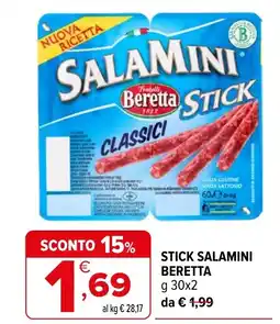 Iperal Stick Salamini Beretta offerta