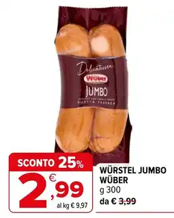 Iperal Würstel Jumbo Wüber offerta