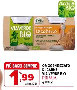 Iperal Omogeneizzato di carne Via Verde Bio Primia offerta