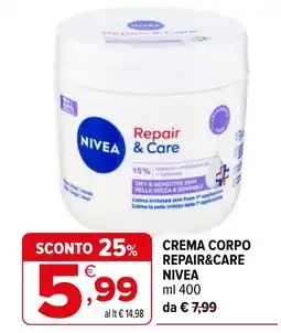 Iperal Crema corpo Repair&Care Nivea offerta