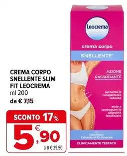Iperal Crema corpo snellente slim fit leocrema offerta