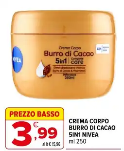 Iperal Crema corpo burro di cacao 5in1 nivea offerta