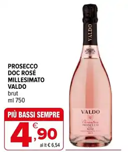 Iperal Prosecco Doc Rosé Millesimato Valdo offerta