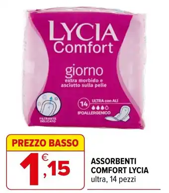 Iperal Assorbenti comfort Lycia ultra offerta