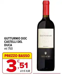 Iperal Gutturnio Doc Castelli del Duca offerta