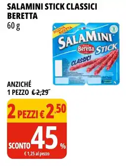Tigros Salamini stick classici Beretta offerta