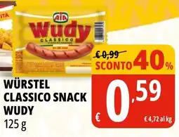 Tigros Würstel classico snack Wudy offerta