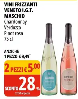 Tigros Vini frizzanti Veneto I.G.T. Maschio offerta