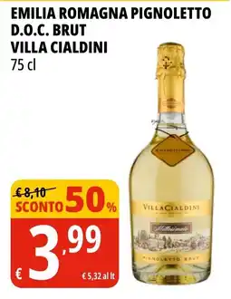 Tigros Emilia Romagna Pignoletto D.O.C. Brut Villa Cialdini offerta
