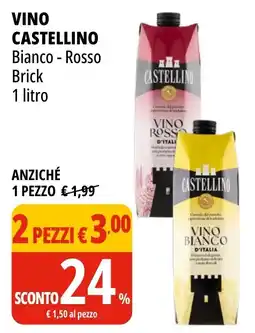 Tigros Vino Castellino Bianco - Rosso Brick offerta