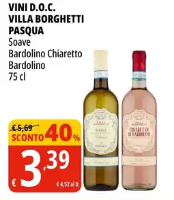 Tigros Vini D.O.C. Villa Borghetti Pasqua offerta