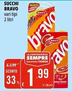 Tigros Succhi Bravo offerta