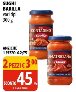 Tigros Sughi Barilla offerta