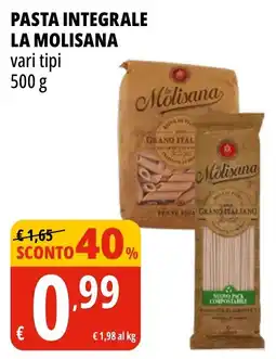 Tigros Pasta integrale La Molisana offerta