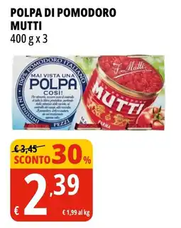 Tigros Polpa di pomodoro Mutti offerta