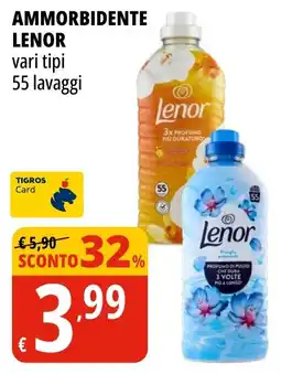 Tigros Ammorbidente Lenor offerta