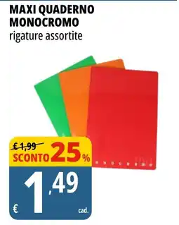 Tigros Maxi quaderno monocromo offerta