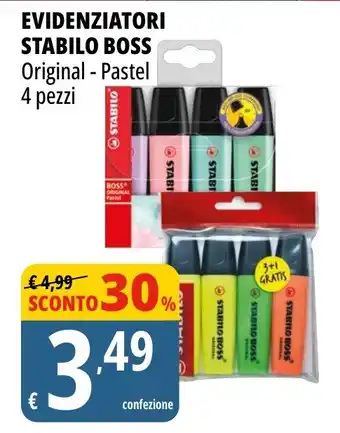 Tigros Evidenziatori Stabilo Boss Original - Pastel offerta