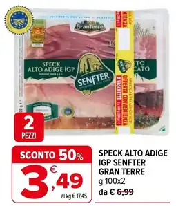 Iperal Speck Alto Adige IGP Senfter Gran Terre offerta