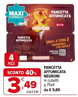 Iperal Pancetta affumicata negroni offerta