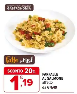 Iperal Farfalle al salmone offerta