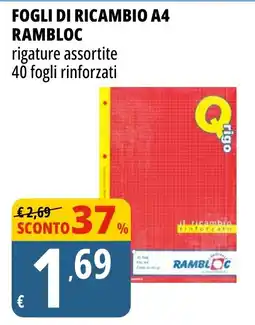 Tigros Fogli di ricambio A4 Rambloc offerta