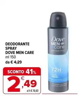 Iperal Deodorante spray Dove Men Care offerta